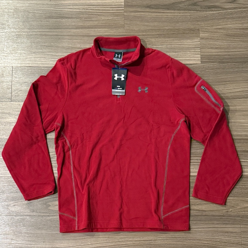 Under Armour Men's Red Fleece Performance Jacket